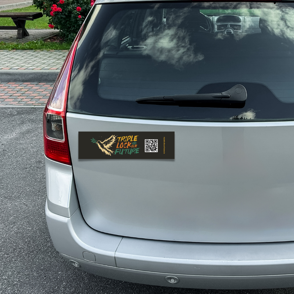 Triple Lock our Future Car Sticker