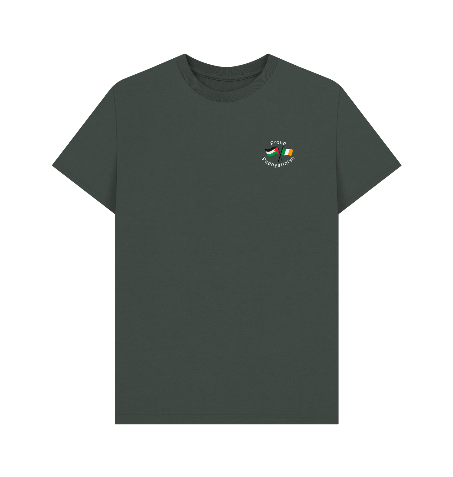 Dark Grey Printed T-shirt Front