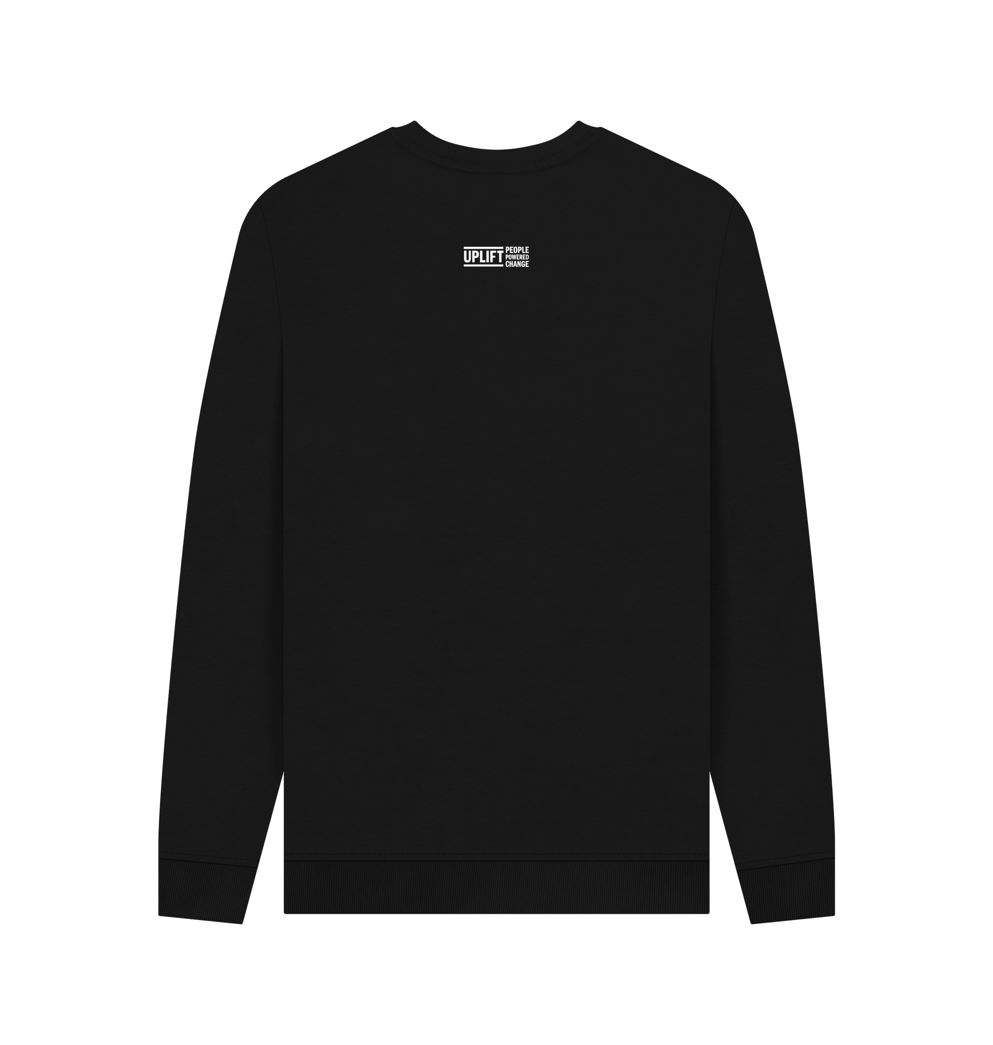 Black Printed Sweater Back