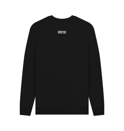 Black Printed Sweater Back