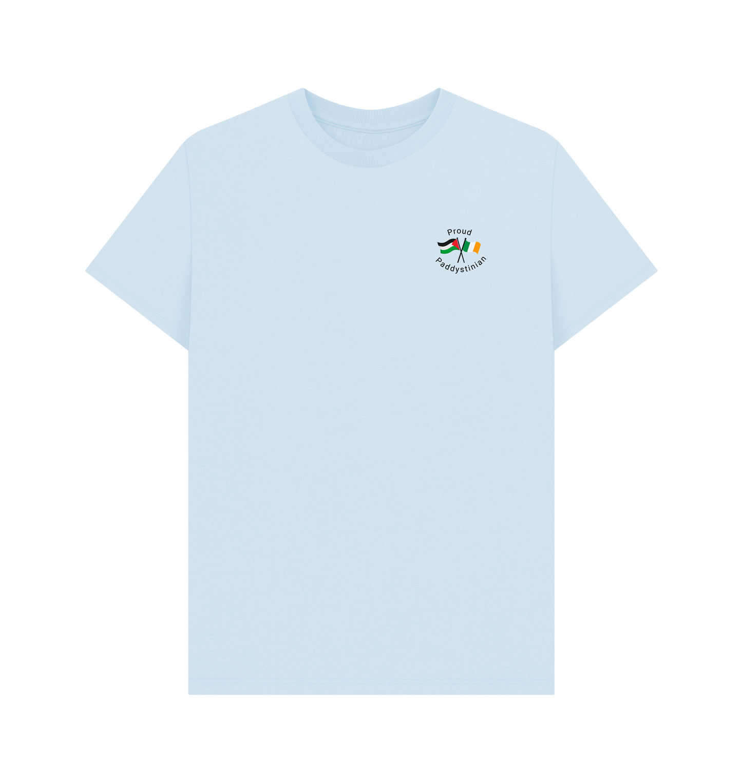 Sky Blue Printed T-shirt Front