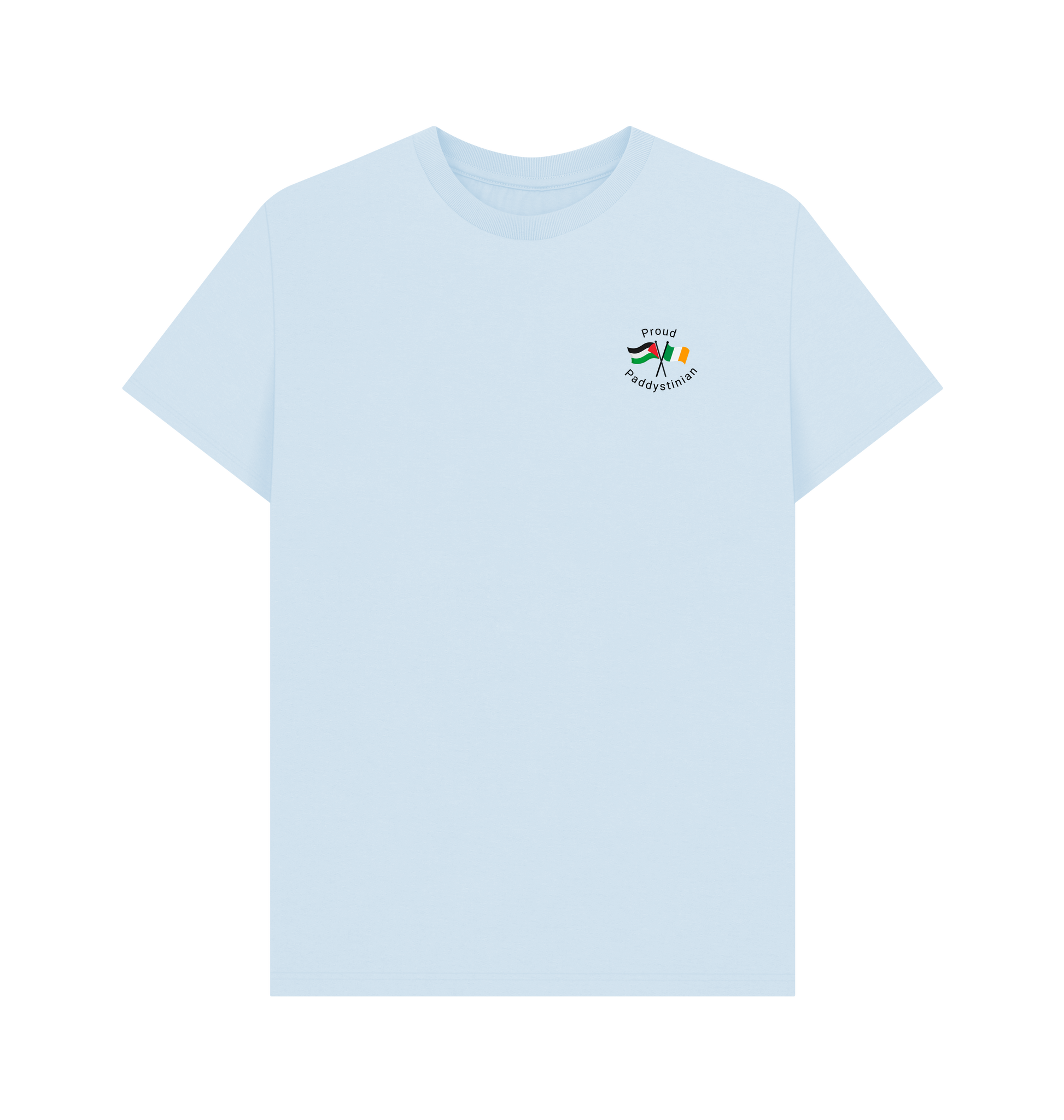 Sky Blue Printed T-shirt Front