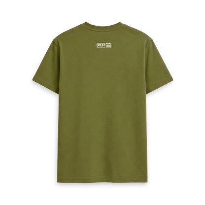 Moss Green Printed T-shirt Back
