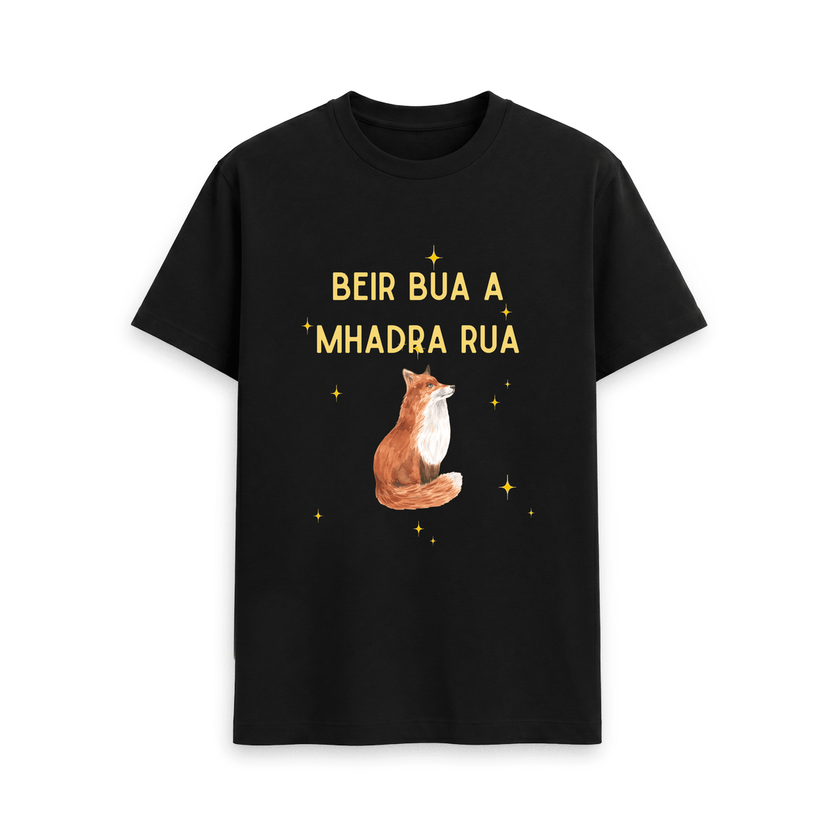 Black Printed T-shirt Front