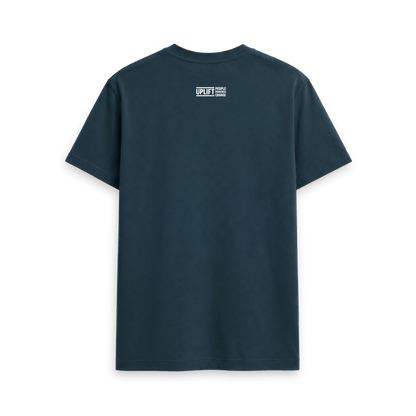 Denim Blue Printed T-shirt Back