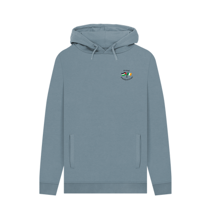 Stone Blue Printed Hoody Front