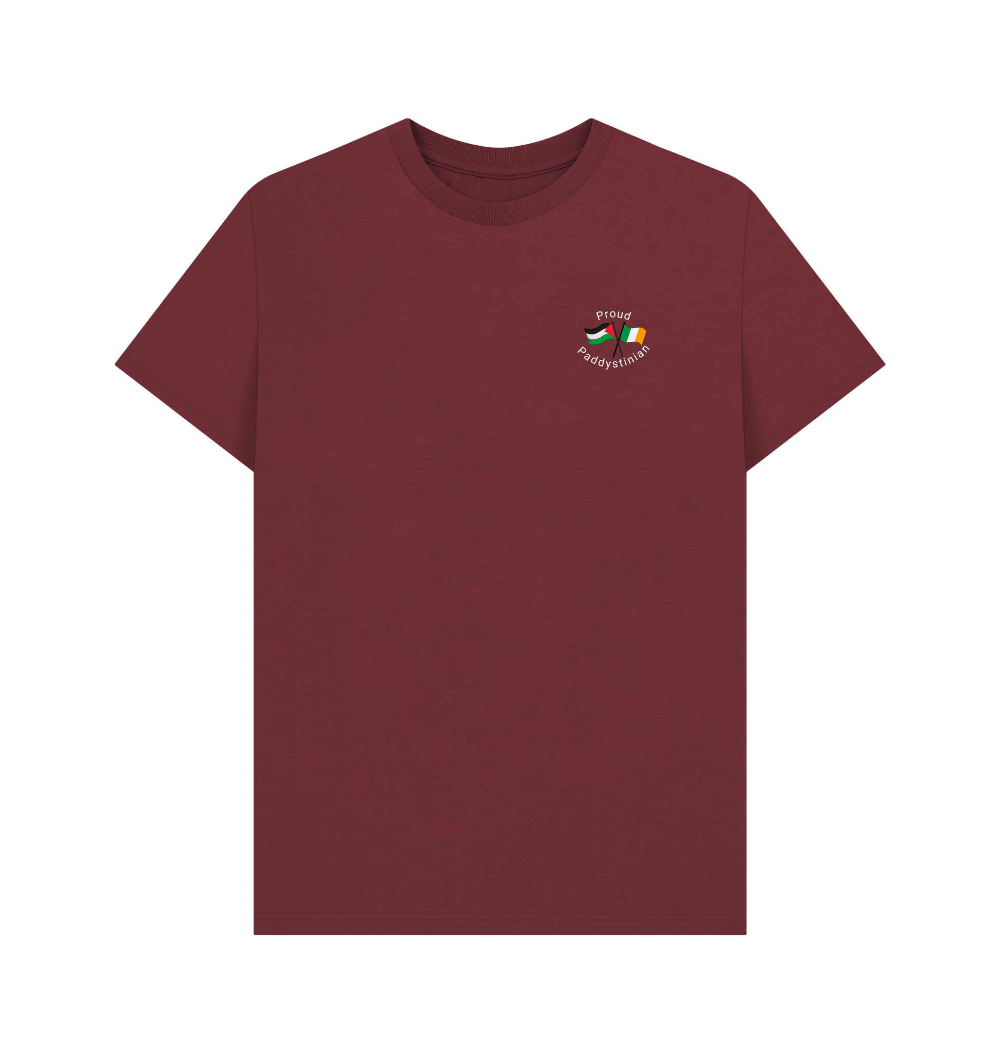 Red Wine Printed T-shirt Front