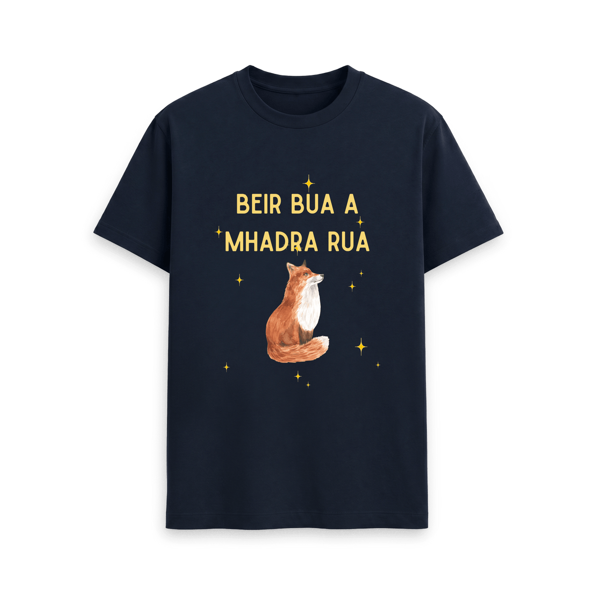 Navy Blue Printed T-shirt Front