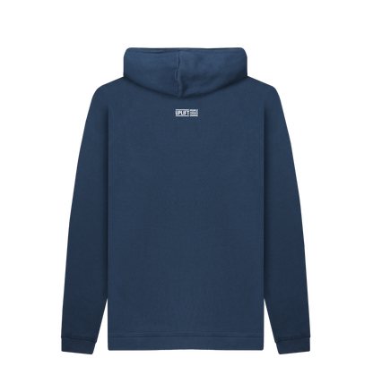 Navy Printed Hoody Back