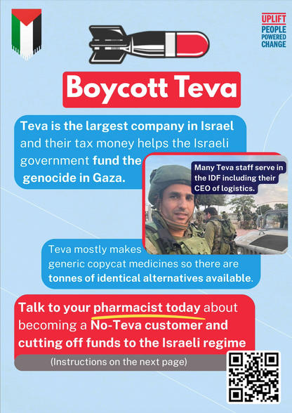 Boycott Teva products - leaflets